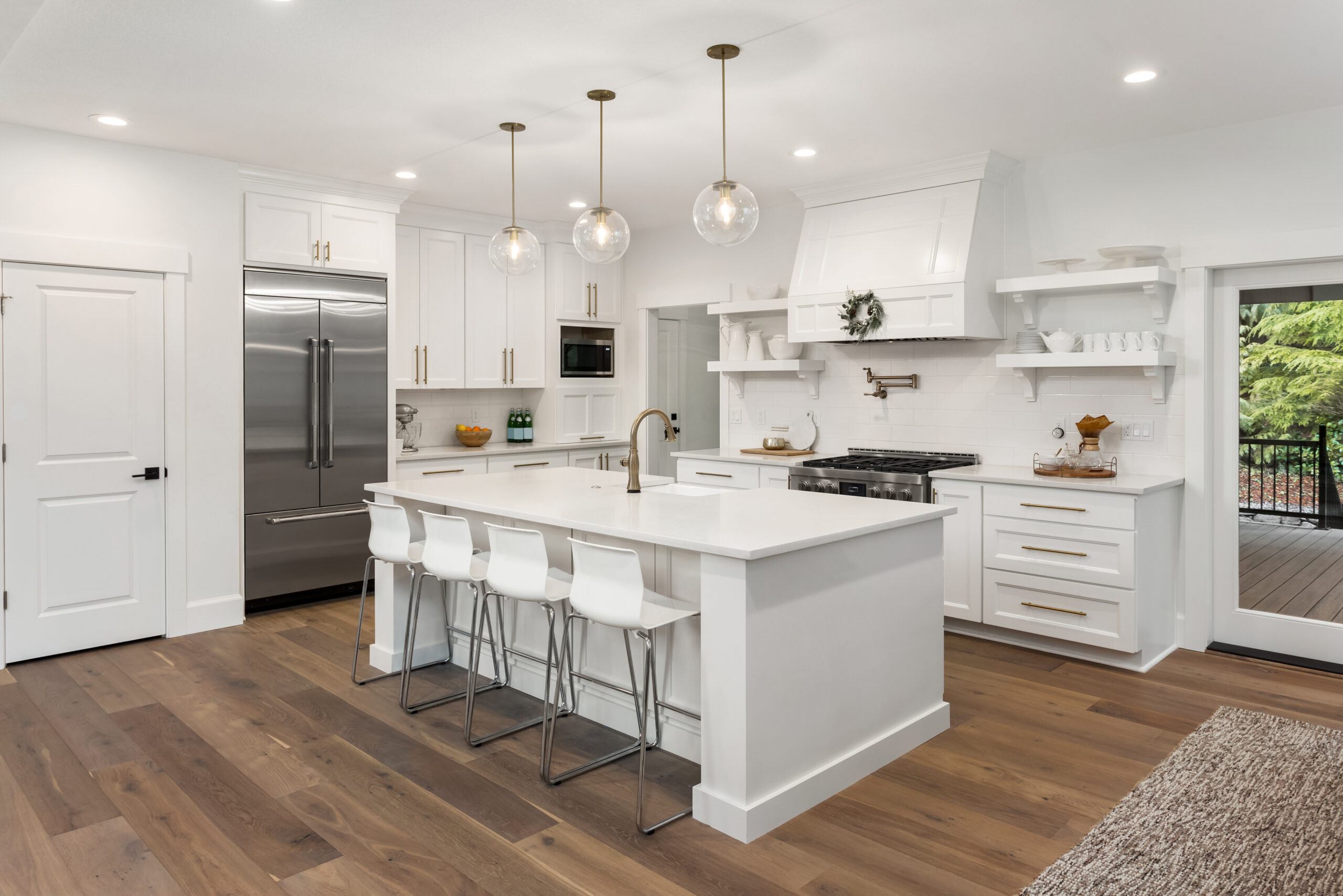 kitchen in newly constructed luxury home