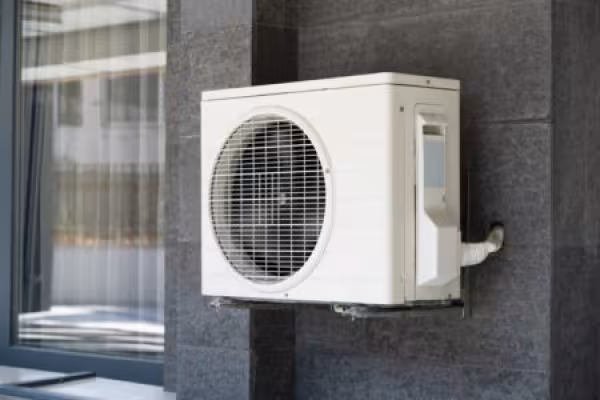 Heat Pump on a wall