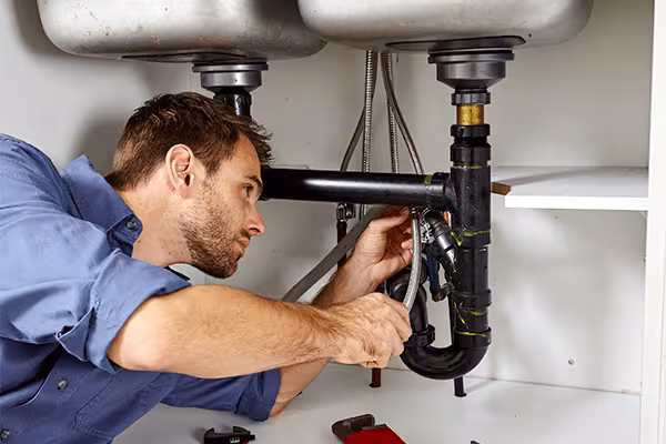 Plumber Repairing Sink